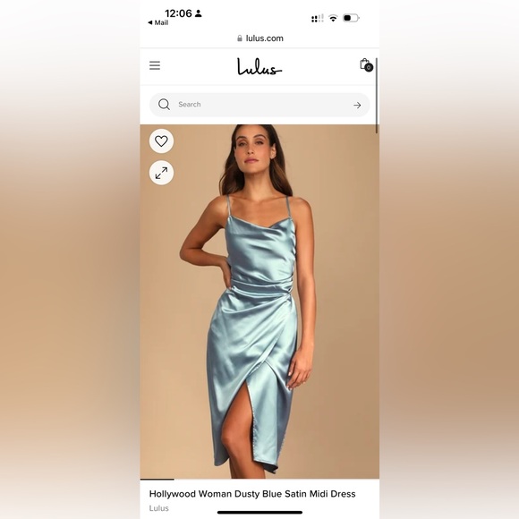 NWT Lulus Satin Midi Dress - Picture 1 of 4